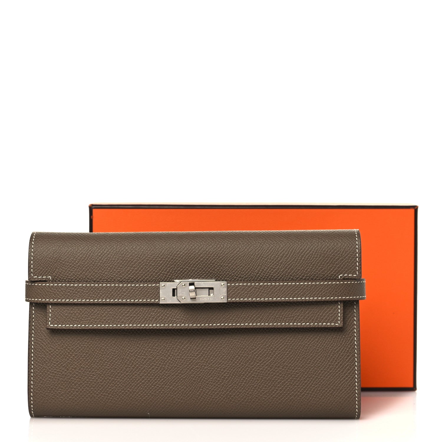 Hermes Epsom Kelly Longue Wallet Etoupe 7 of 7