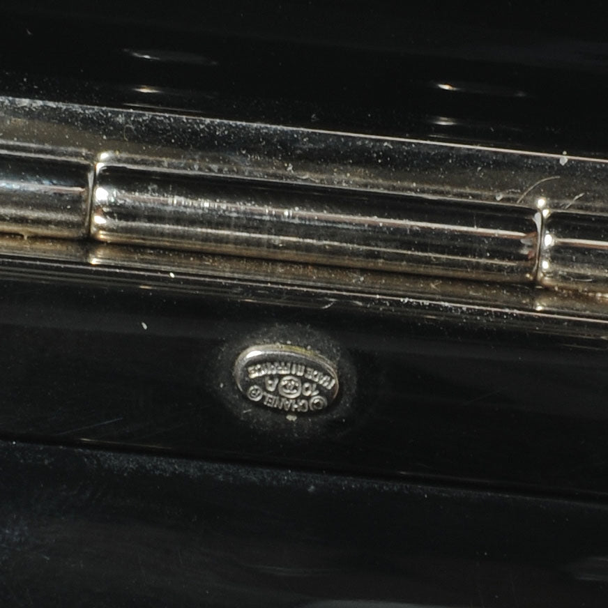 Chanel Resin Perforated CC Wide Cuff Black 5 of 5