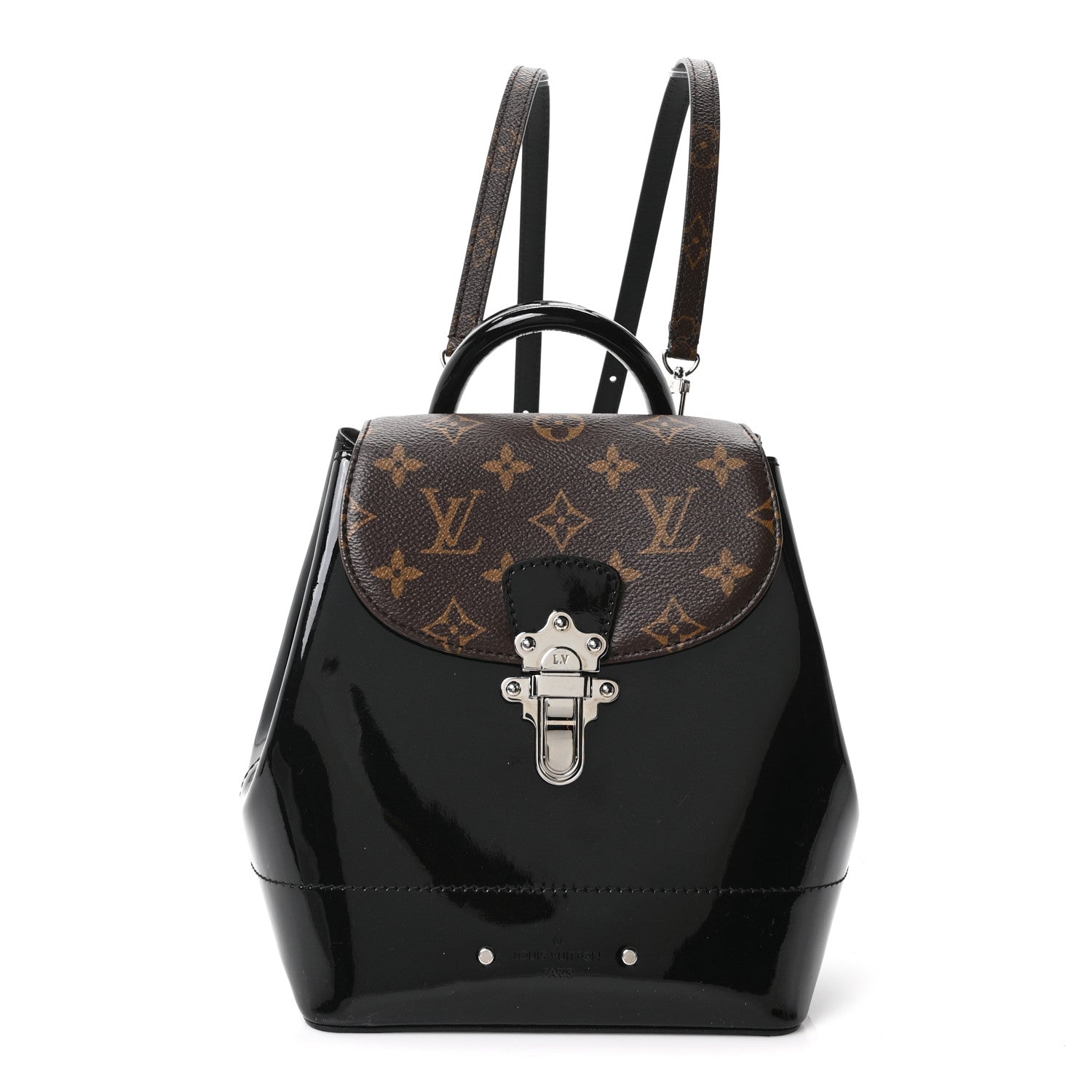 Louis Vuitton Patent Monogram Hot Springs Backpack Black 1 of 9