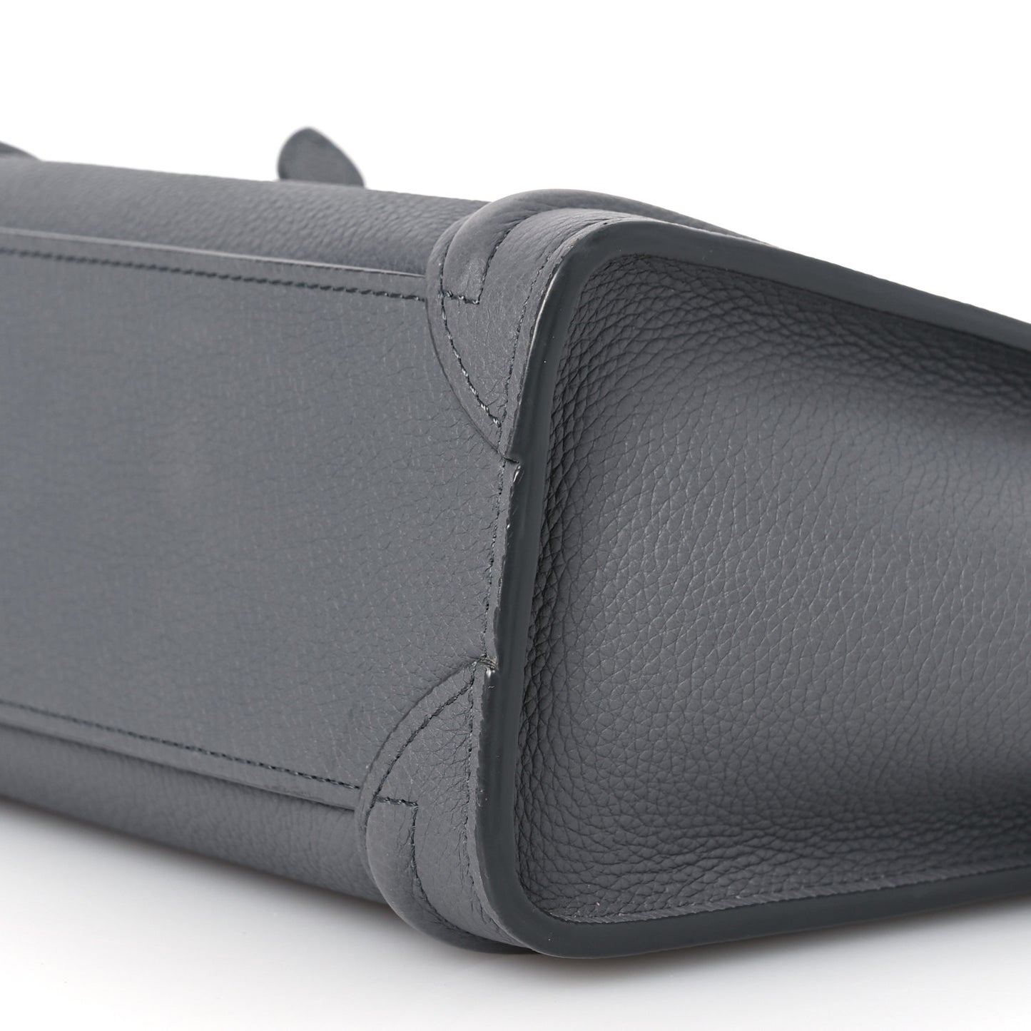 Drummed Calfskin Nano Luggage Kohl