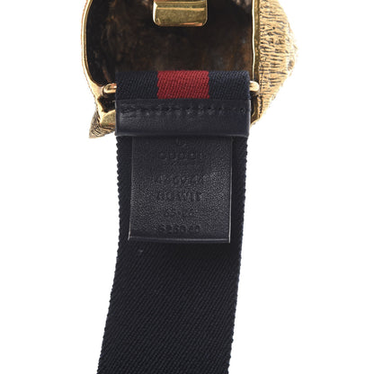 Gucci Web Feline Buckle Belt 65 26 Blue Red 3 of 3
