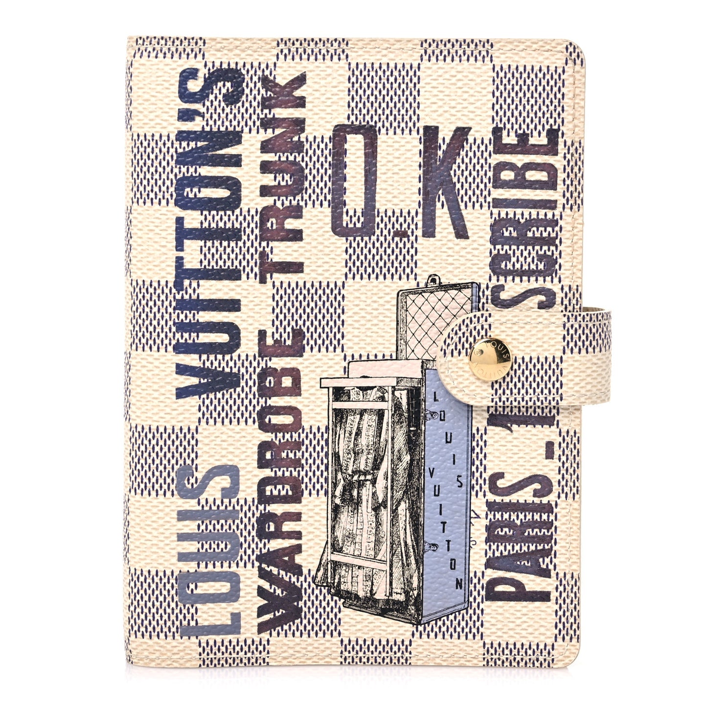 Damier Azur Illustre Small Wardrobe Trunks Ring Agenda Cover