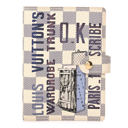 Louis Vuitton Damier Azur Illustre Small Wardrobe Trunks Ring Agenda Cover 1 of 8