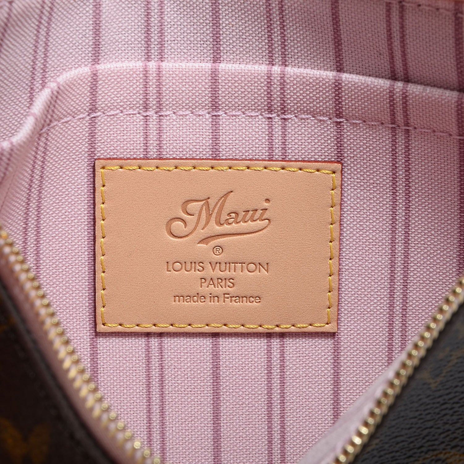 Louis Vuitton Monogram Maui V Neverfull MM Rose Ballerine 3 of 11