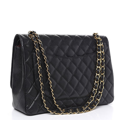 Chanel Caviar Quilted Maxi Double Flap Black 2 of 15