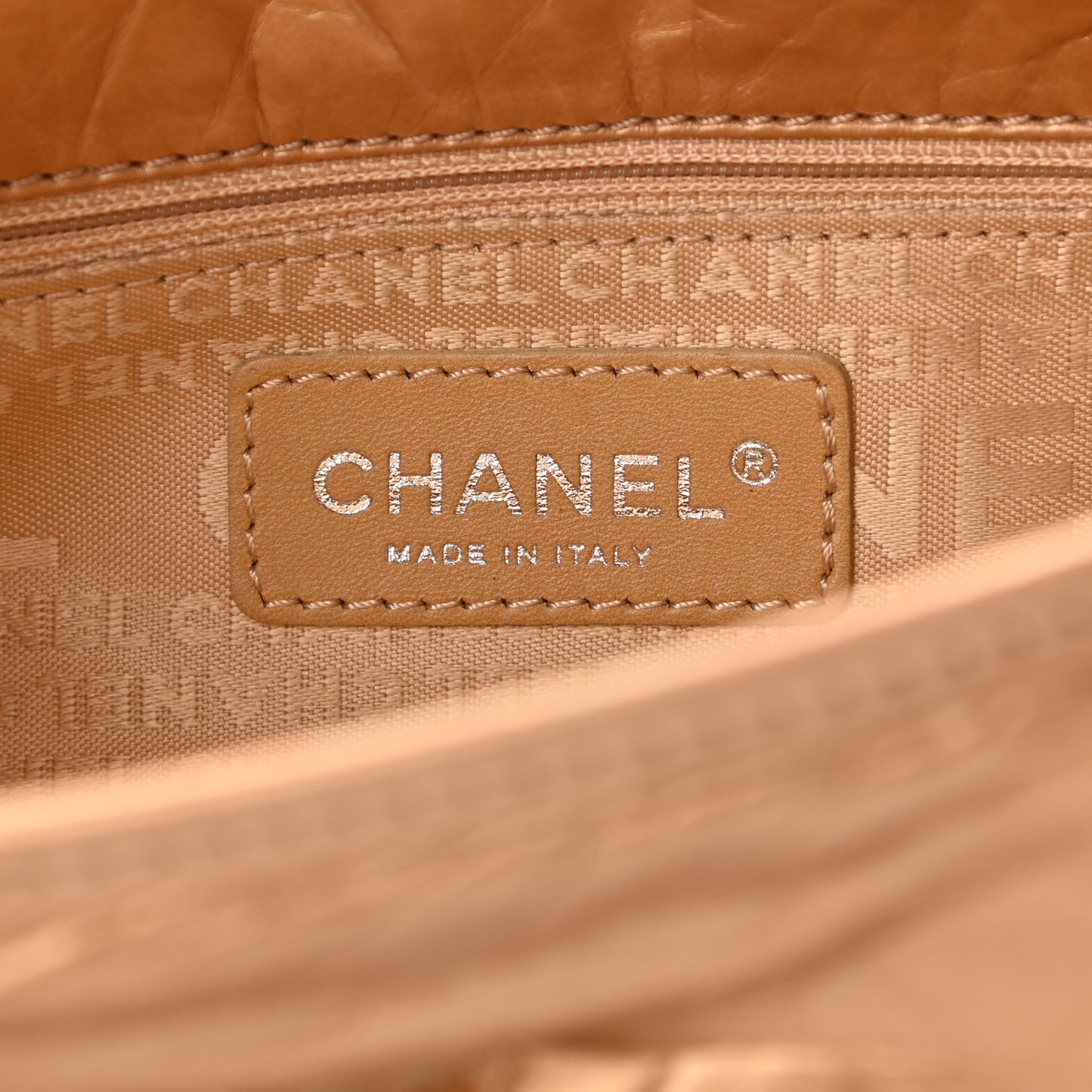 Aged Calfskin Quilted Vintage Ligne Messenger Flap Gold