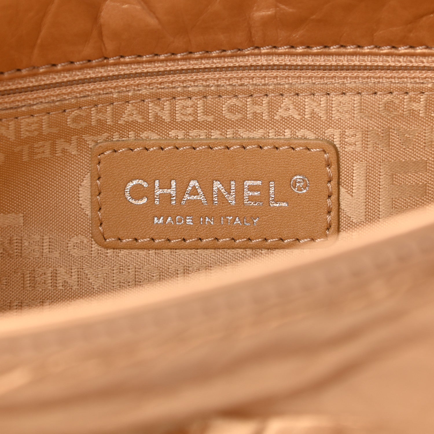 Chanel Aged Calfskin Quilted Vintage Ligne Messenger Flap Gold 6 of 11