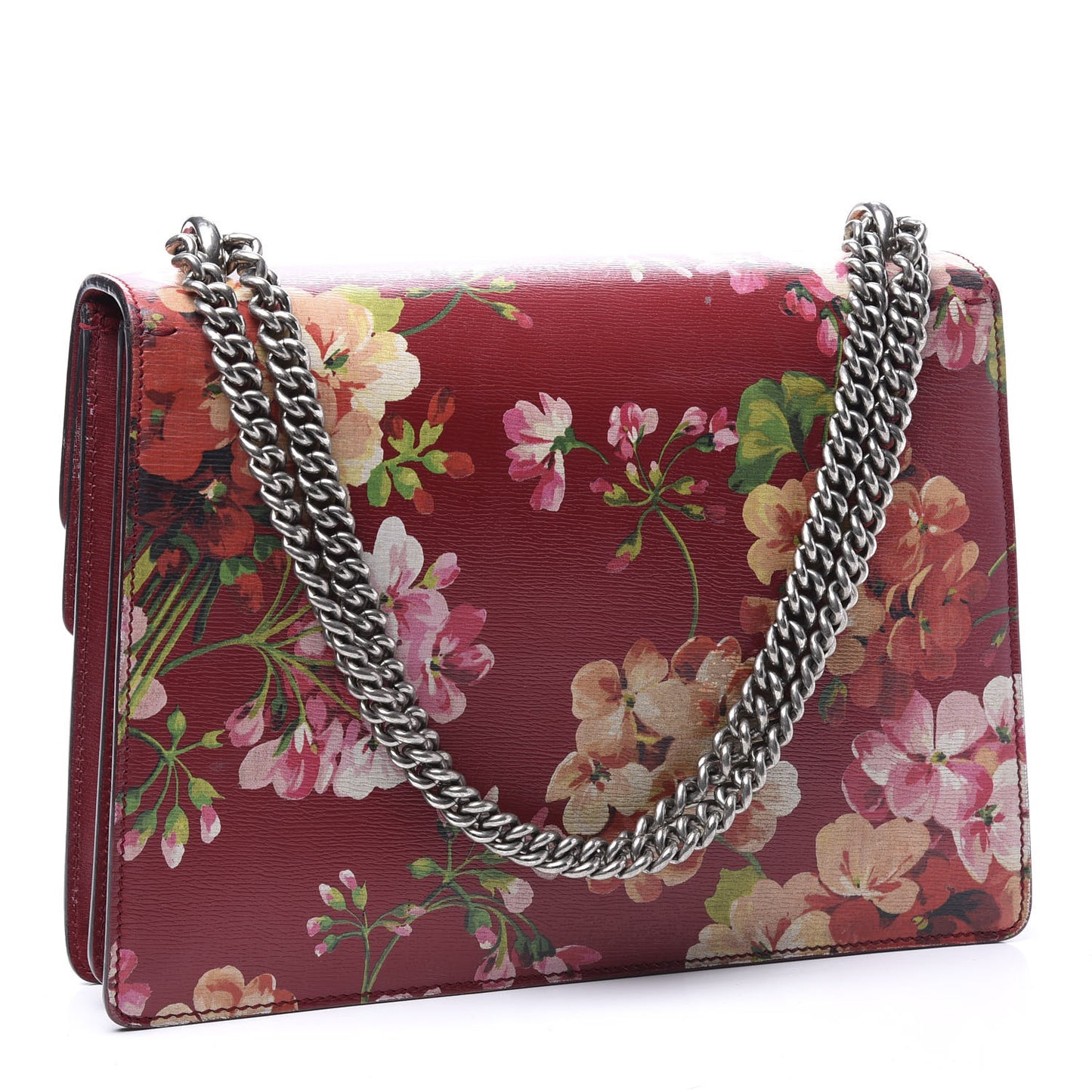 Calfskin Blooms Print Medium Dionysus Shoulder Bag Romantic Cherry Multicolor