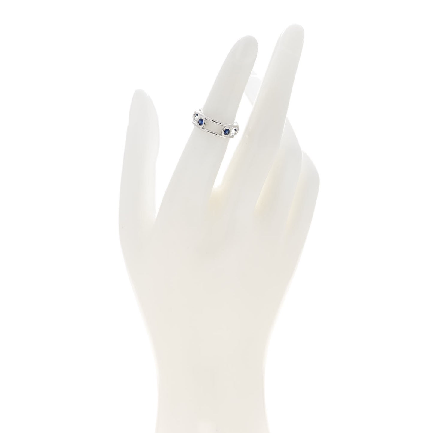 Platinum Blue Sapphire Elsa Peretti Color by the Yard Ring 49 4.75