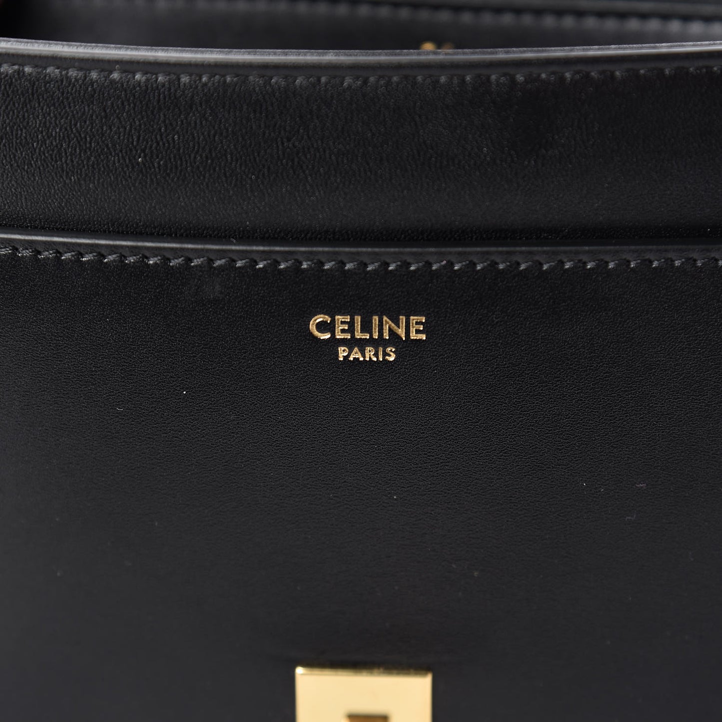 Satinated Calfskin Medium 16 Top Handle Bag Black