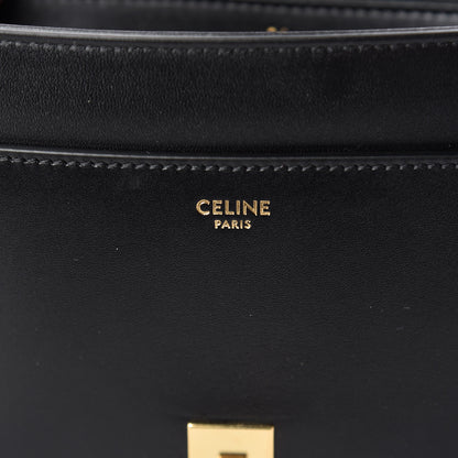 Celine Satinated Calfskin Medium 16 Top Handle Bag Black 7 of 13