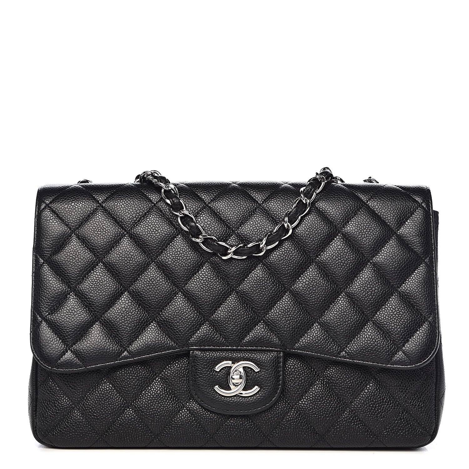 Chanel Caviar Quilted Jumbo Single Flap Black 1 of 13