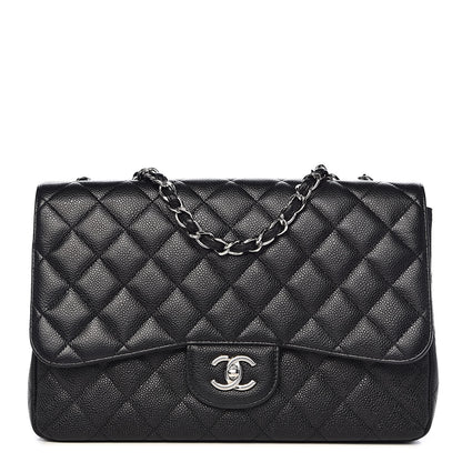 Chanel Caviar Quilted Jumbo Single Flap Black 1 of 13