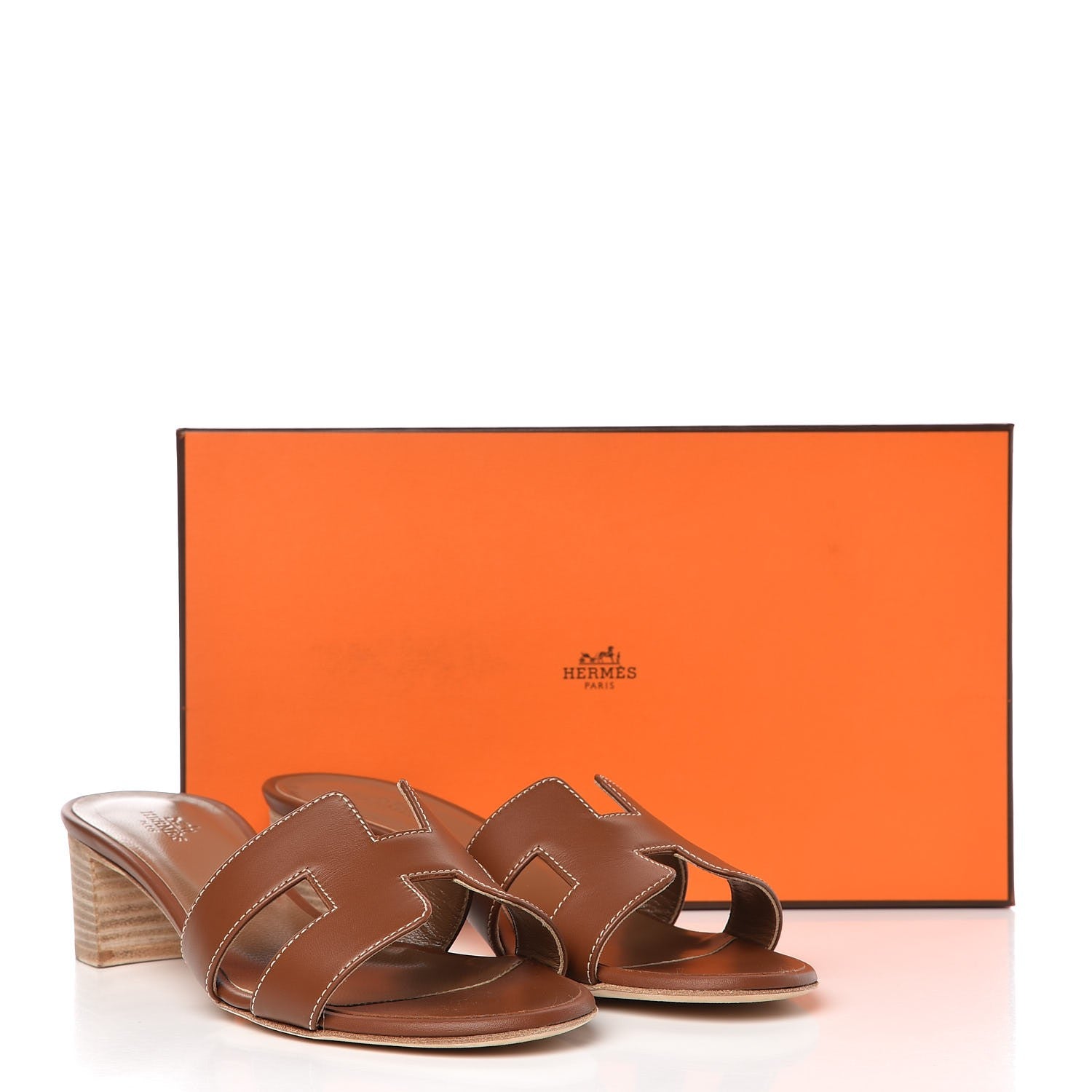 Hermes Calfskin Oasis Sandals 36.5 Gold 9 of 9
