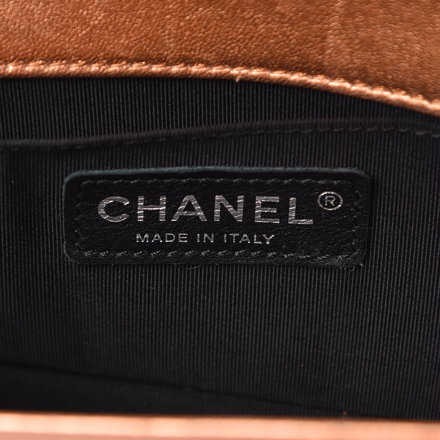 Chanel Metallic Patent Calfskin Quilted Small Boy Flap Orange 6 of 11