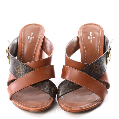 Louis Vuitton Monogram Horizon Mules 40 Cognac Brown 3 of 9