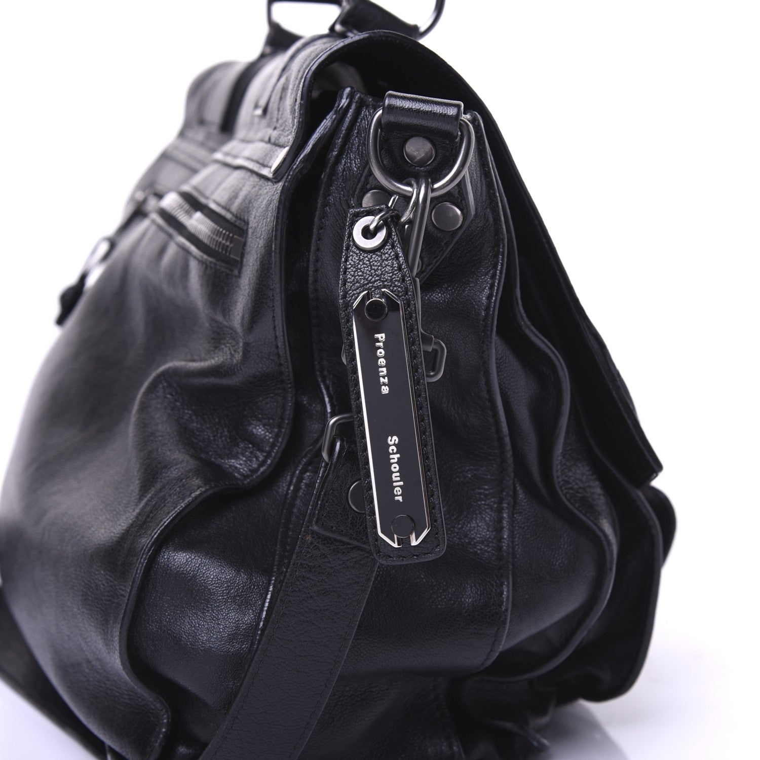 Proenza Schouler Lambskin Medium PS1 Satchel Black 12 of 13