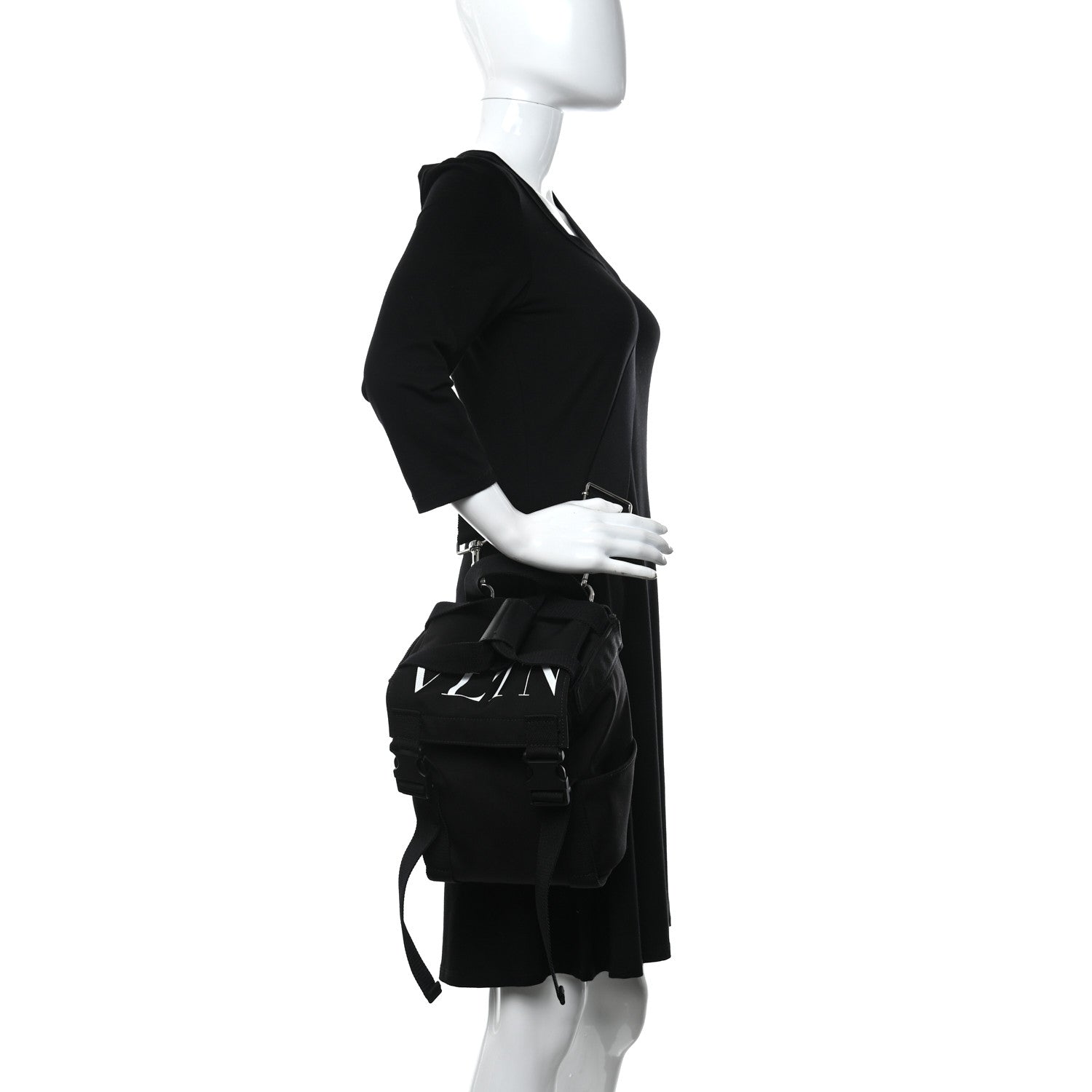 Valentino Garavani Canvas VLTN Print Crossbody Black 2 of 10