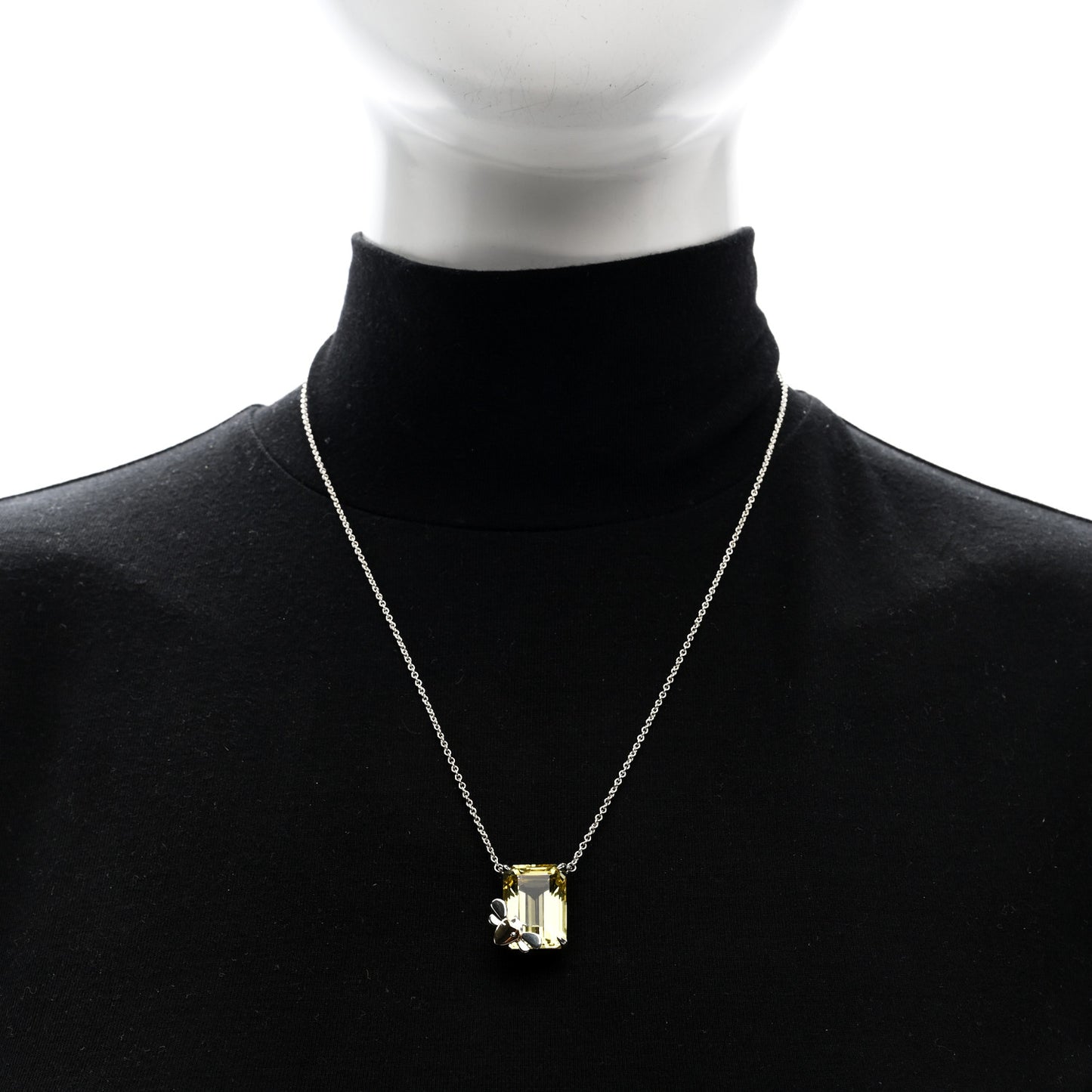 Sterling Silver 18K Rose Gold Yellow Quartz Return to Tiffany Love Bugs Ladybug Necklace