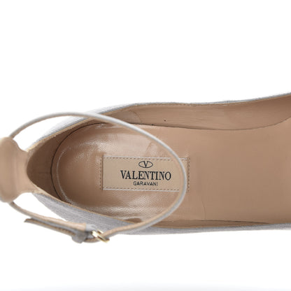Valentino Garavani Suede Tan-Go Mary Jane 60mm Pumps 38.5 Pastel Grey 9 of 10