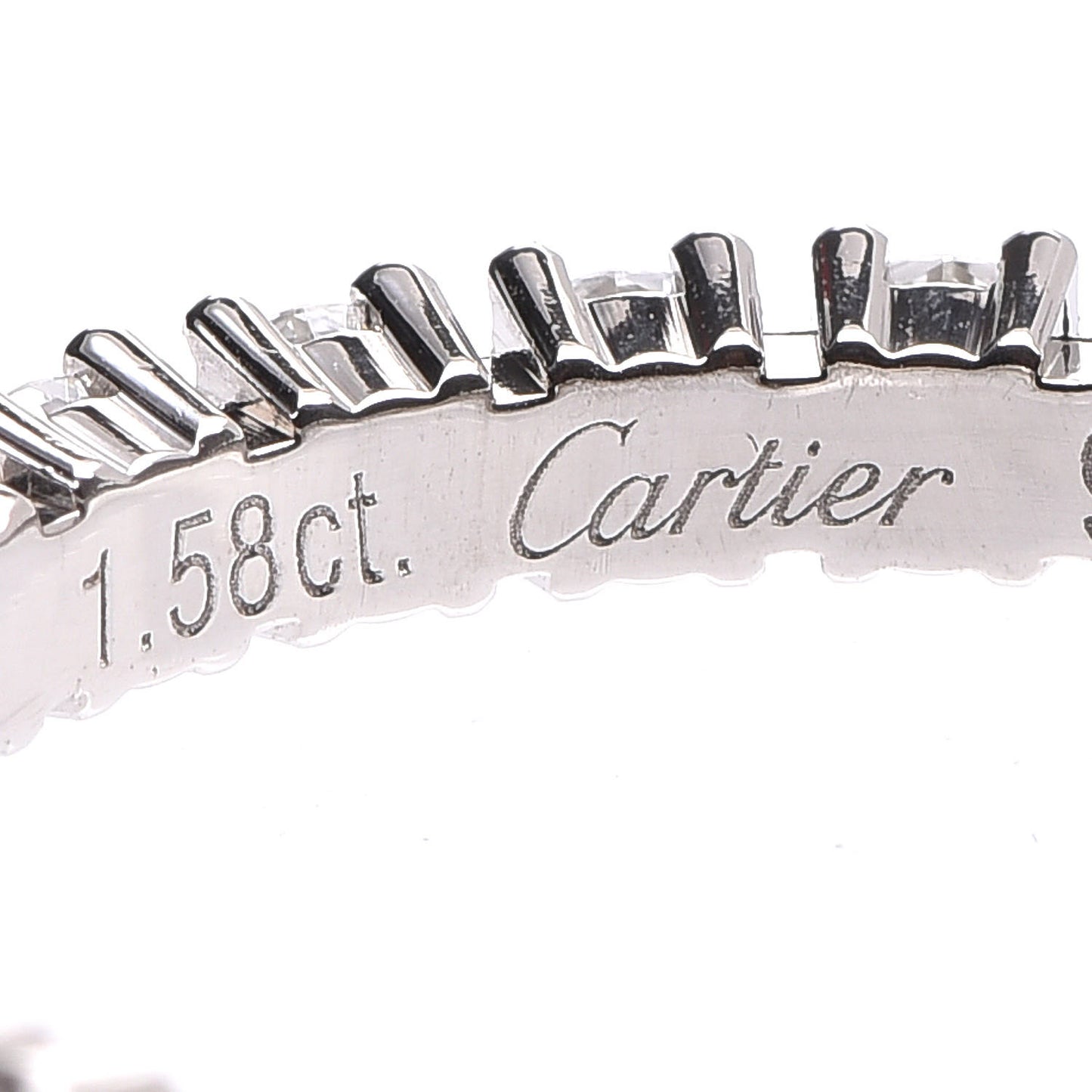 Platinum Diamond 1.58ct Eternity Ring 56 7.25