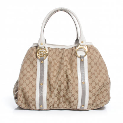 Gucci Monogram Medium Interlocking Icon Tote Ivory 1 of 7