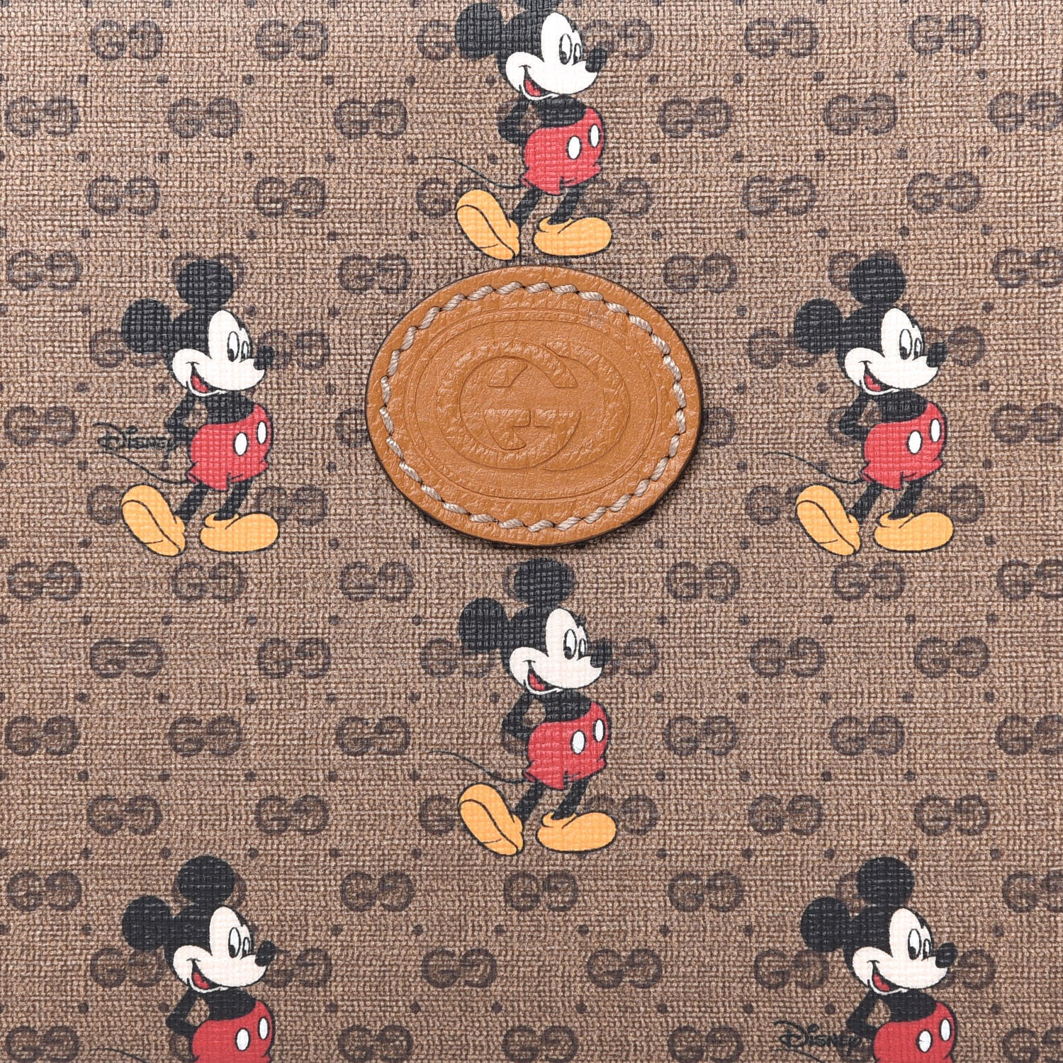 Gucci X DISNEY Mini Vintage GG Supreme Monogram Mickey Mouse Small Belt Bag 90 36 Beige Vintage Sun Oil 10 of 12
