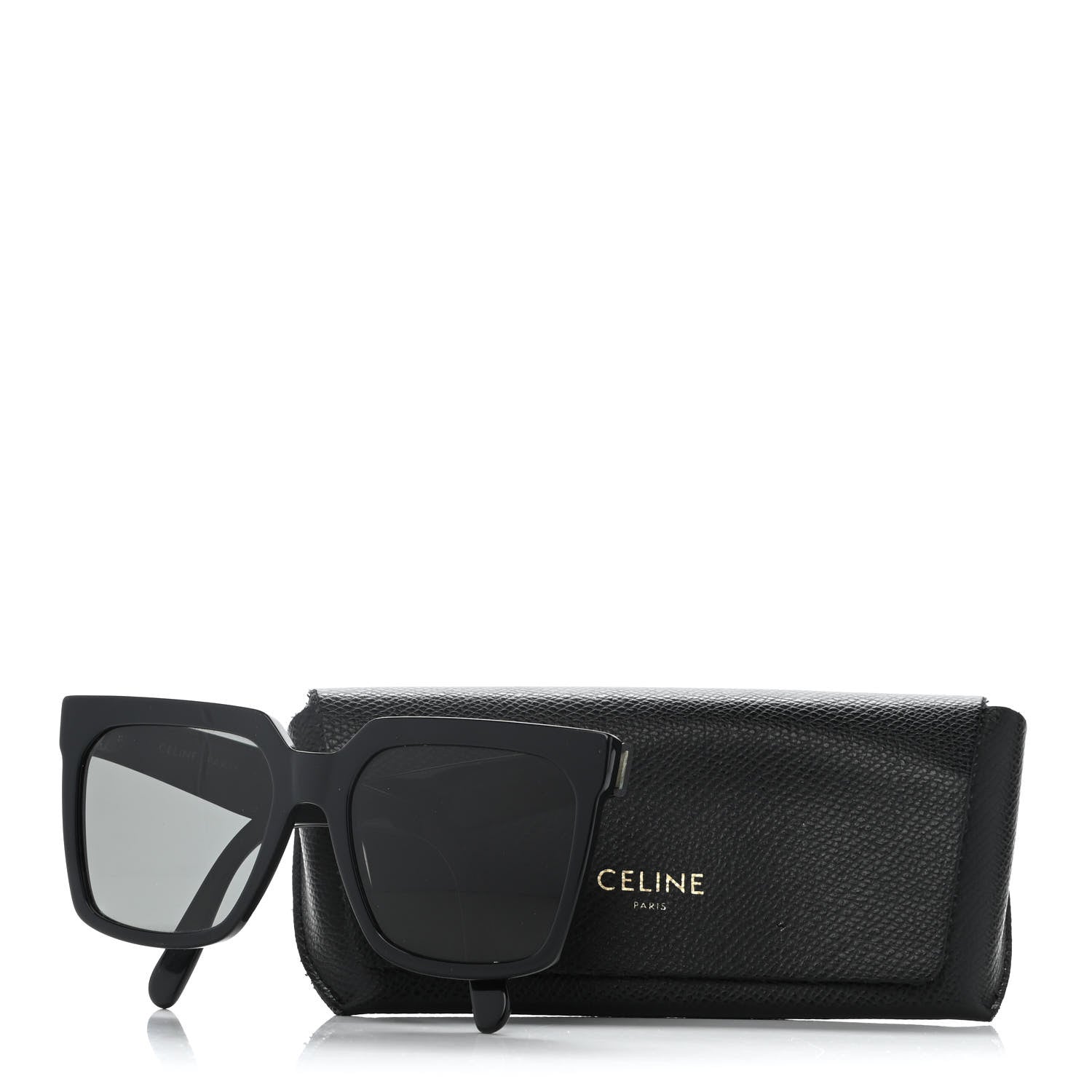 Celine Acetate Polarized Oversized Sunglasses CL4055IN Black 8 of 8