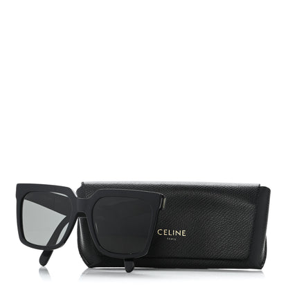 Celine Acetate Polarized Oversized Sunglasses CL4055IN Black 8 of 8