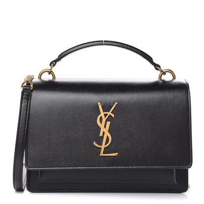 Saint Laurent Calfskin Monogram Sunset Chain Wallet Black 1 of 9
