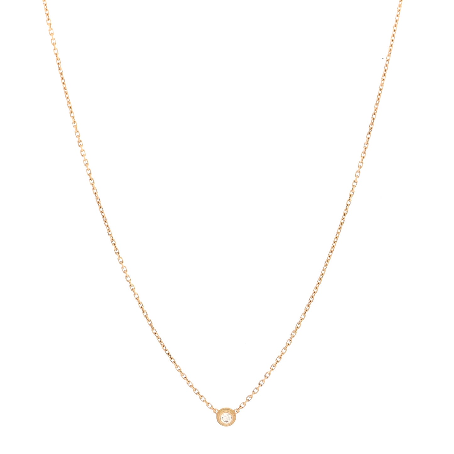 18K Pink Gold Diamond XS D'Amour Pendant Necklace