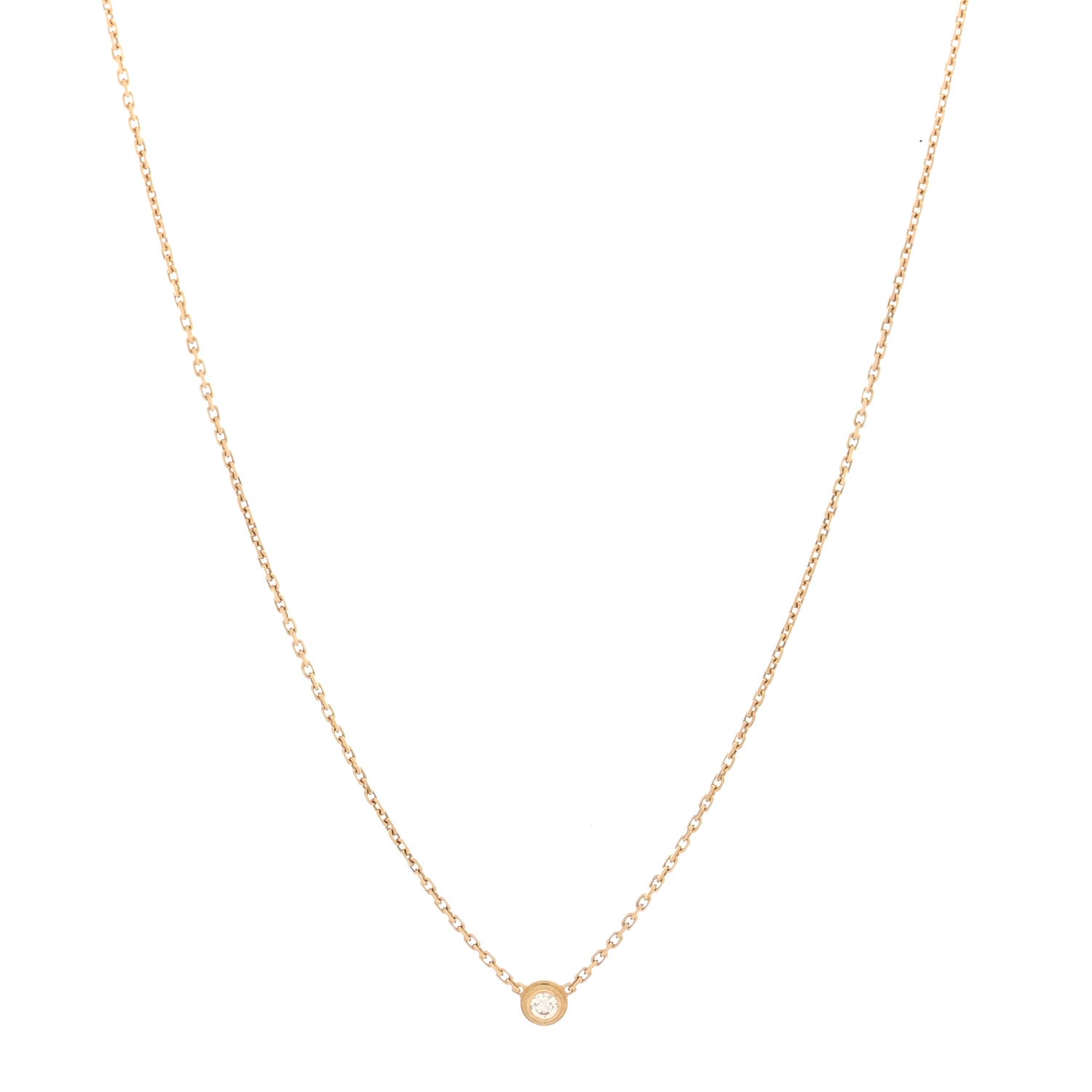 Cartier 18K Pink Gold Diamond XS D'Amour Pendant Necklace 1 of 5