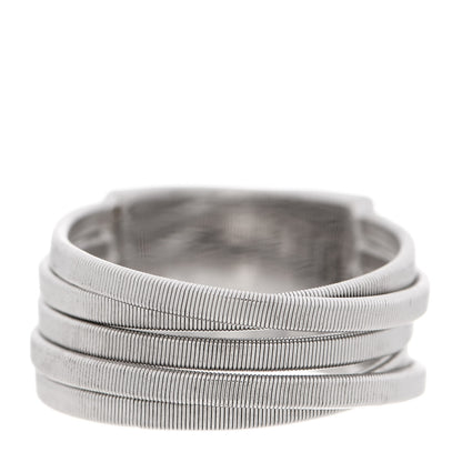 Marco Bicego 18K White Gold Masai Five Strand Ring 51 5.75 1 of 3