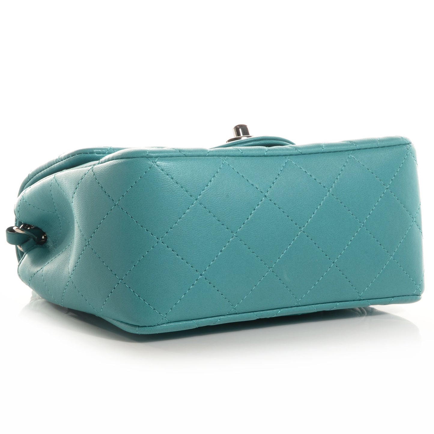 Lambskin Quilted Mini Square Flap Blue