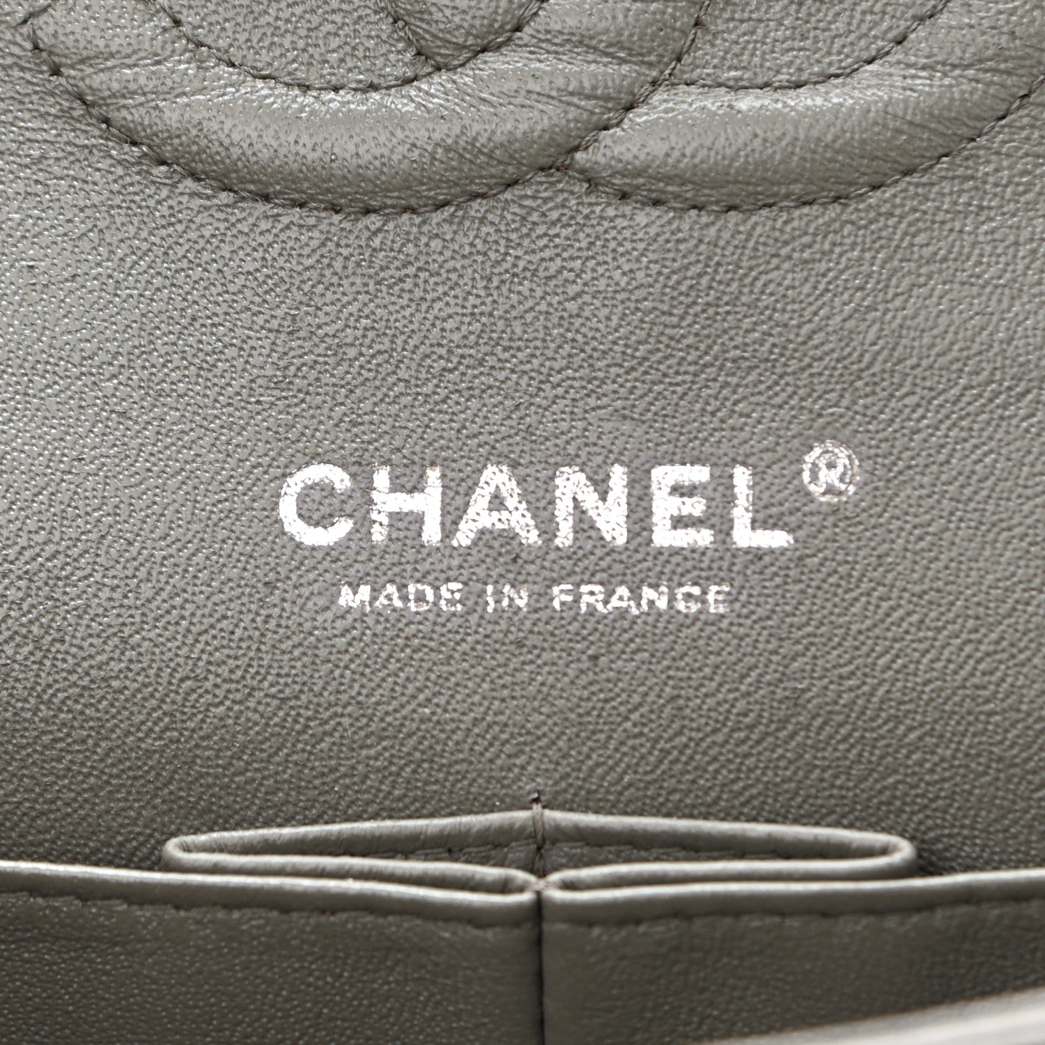 Chanel Caviar Quilted Medium Double Flap Grey 5 of 9