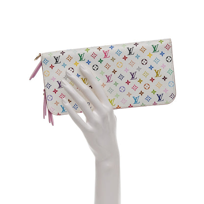 Louis Vuitton Monogram Multicolor Insolite Wallet White Litchi 2 of 6