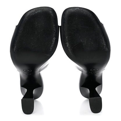 Chanel Patent Calfskin CC Mules 36.5 Black 5 of 13