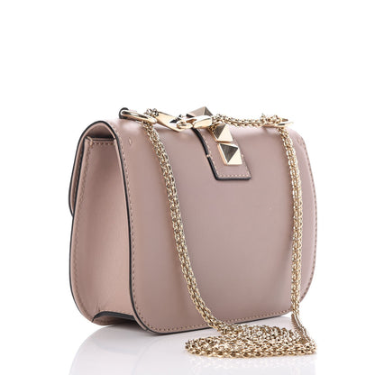 Valentino Garavani Vitello Small Glam Lock Rockstud Flap Poudre 5 of 14