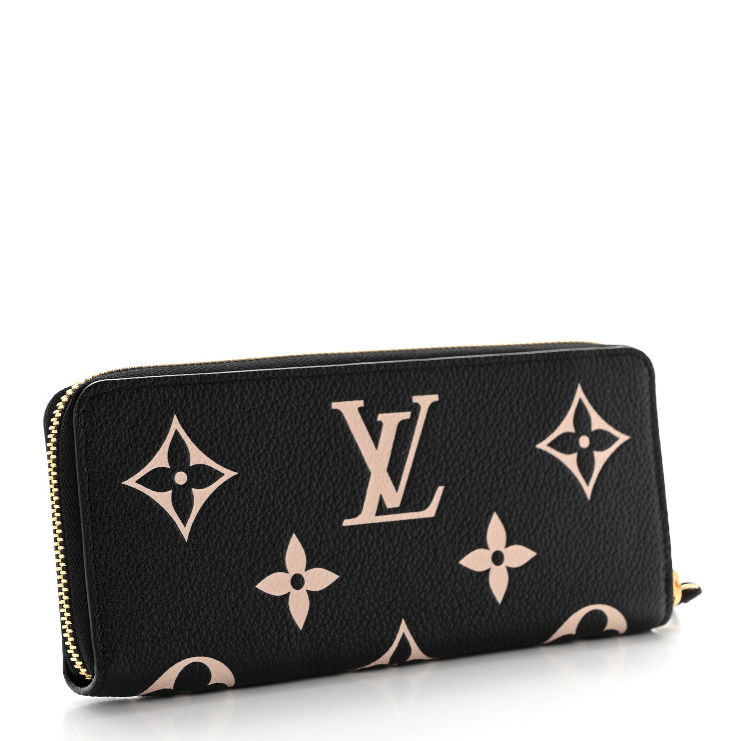 Louis Vuitton Empreinte Monogram Giant Clemence Wallet Black Beige 3 of 7