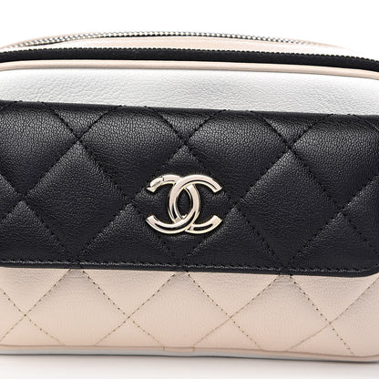 Chanel Goatskin Quilted Waist Bag Beige White Black 13 of 13
