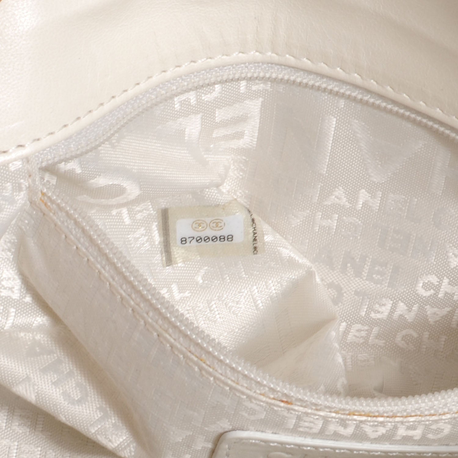 Chanel Lambskin Square Quilted Shoulder Bag White 8 of 8