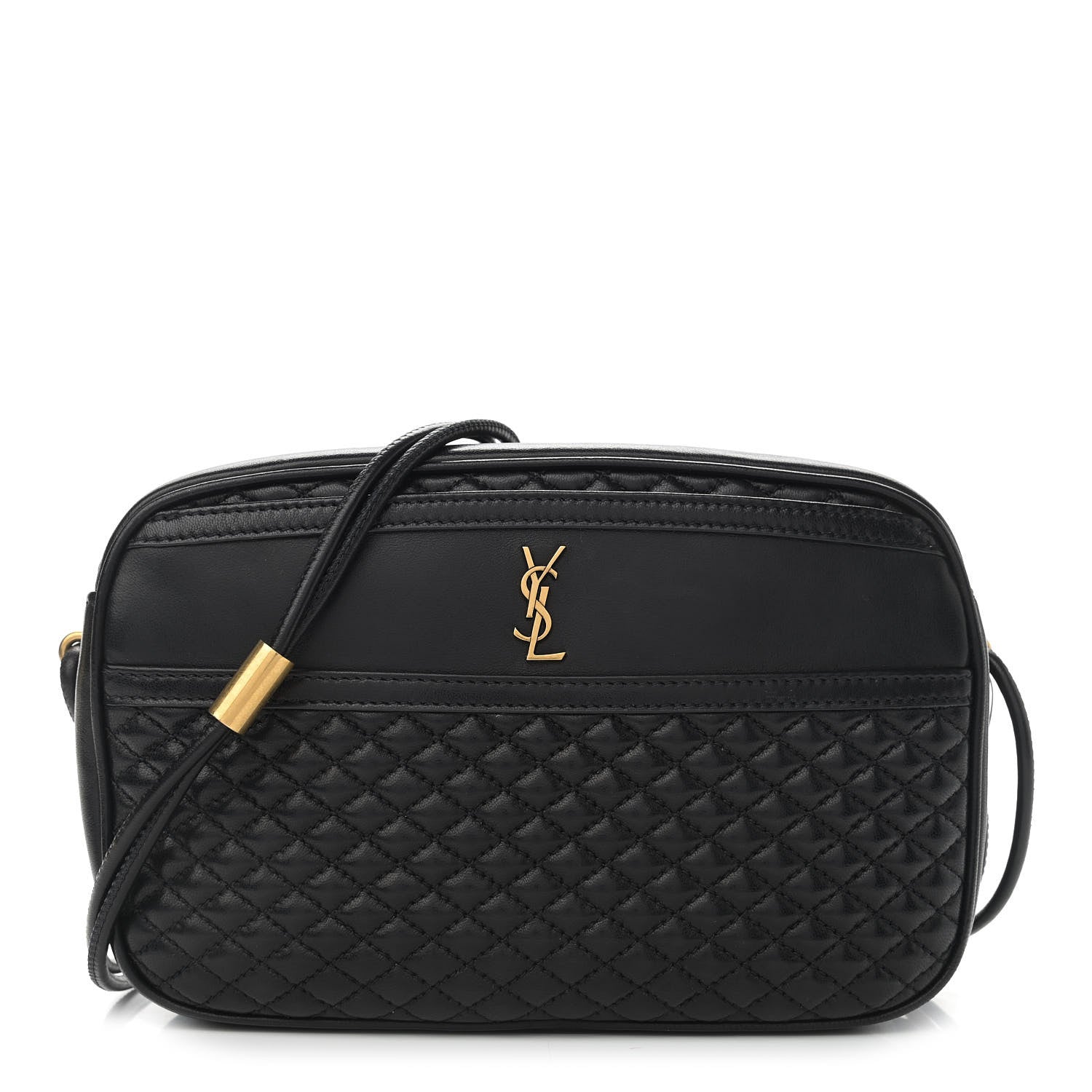 Saint Laurent Lambskin Quilted Victoire Camera Bag Black 1 of 11