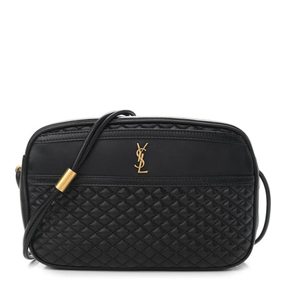 Saint Laurent Lambskin Quilted Victoire Camera Bag Black 1 of 11