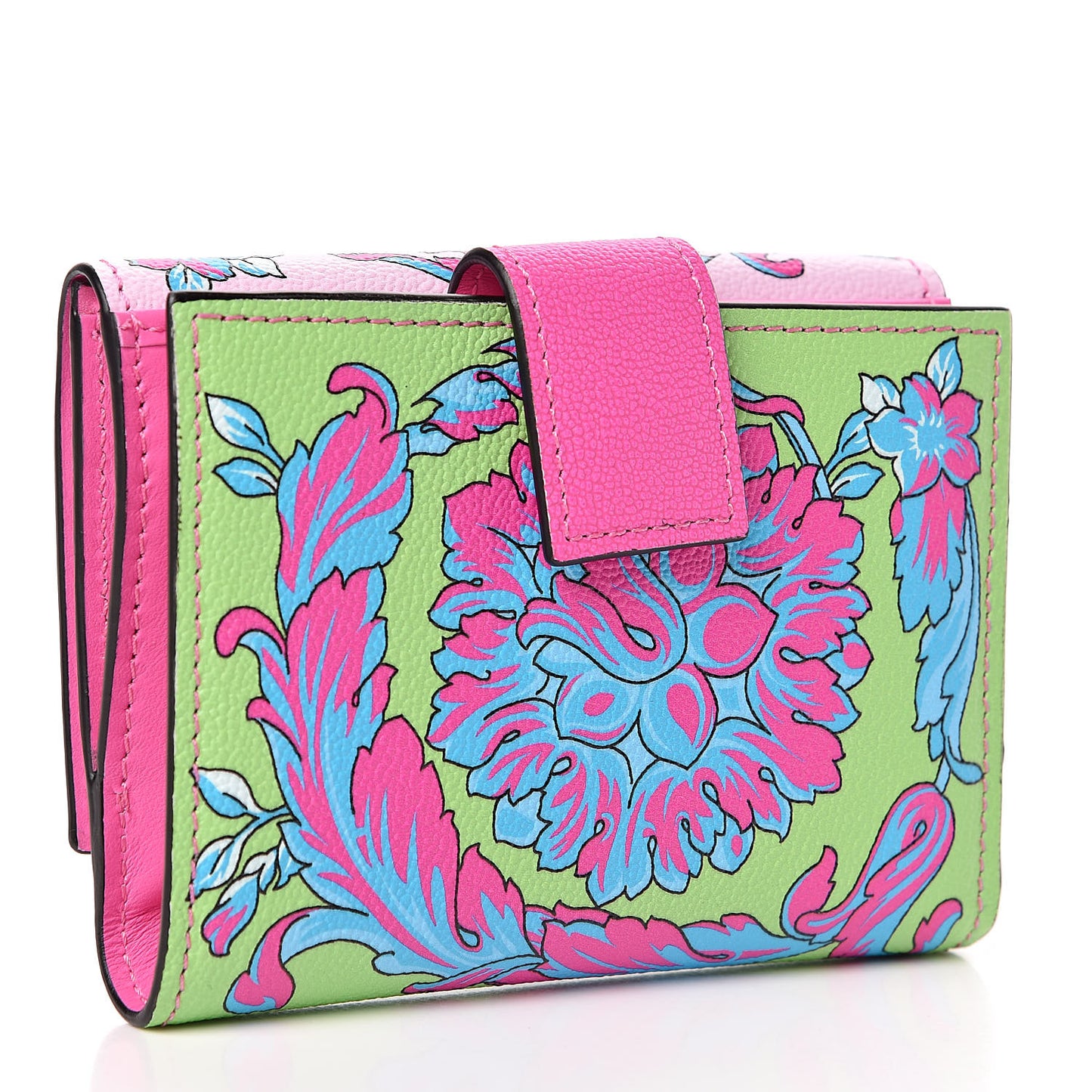 Calfskin Voyage Barocco Compact Wallet