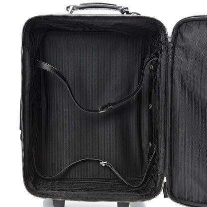 Prada Tessuto Nylon Saffiano Trolley Luggage Black 4 of 32
