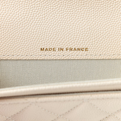 Chanel Caviar Quilted Card Holder Wallet Beige 7 of 9