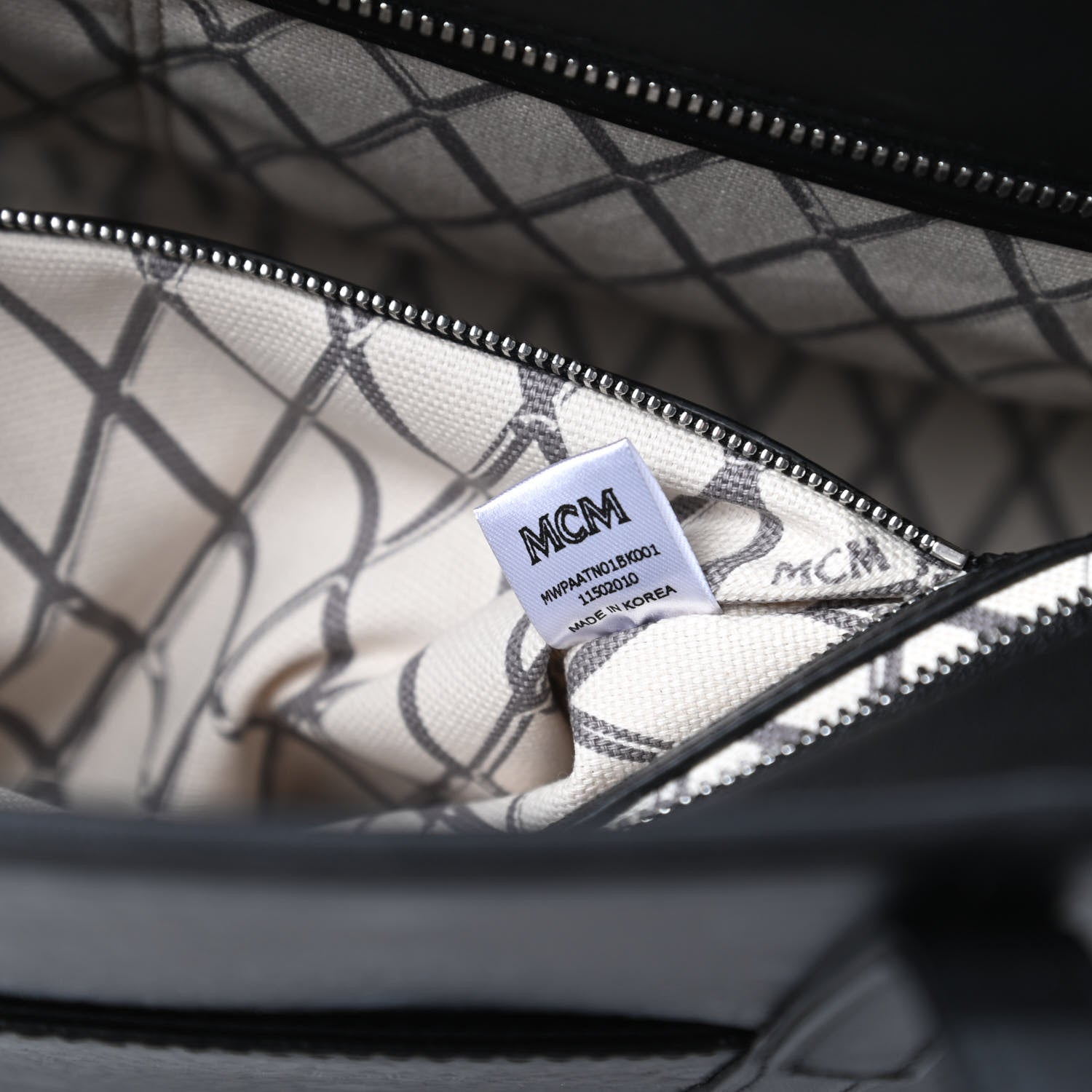 MCM Visetos Toni Shopper Tote Black 9 of 10