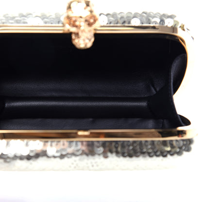 Alexander McQueen Sequin Skull Box Clutch Metallic 5 of 7