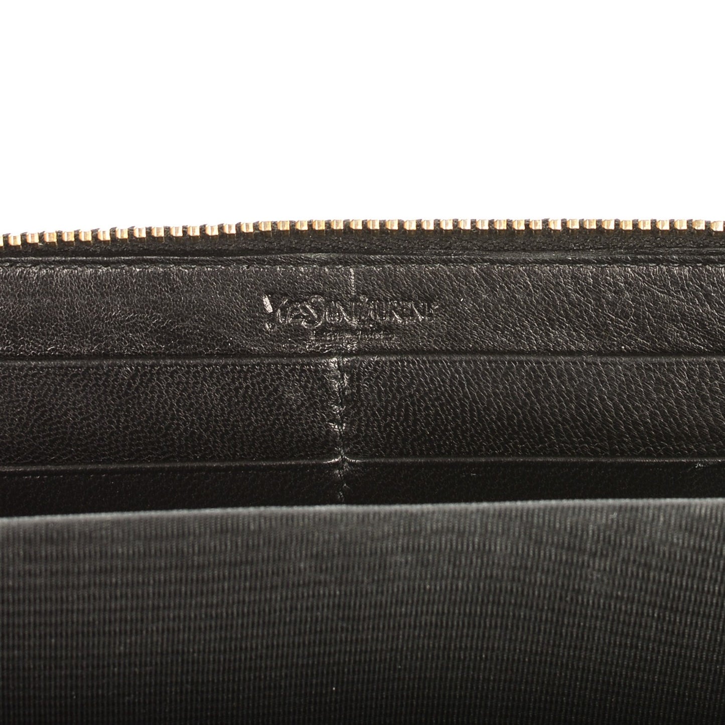Patent Y Mail Zip Around Wallet Black