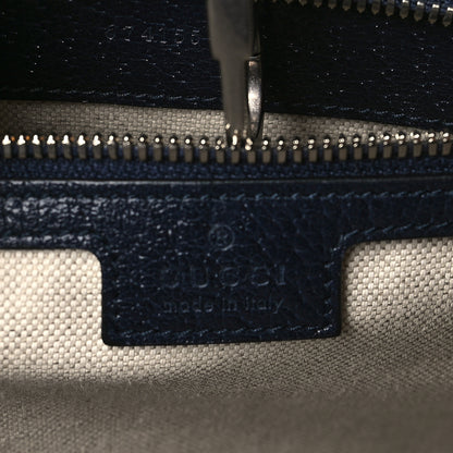 Gucci GG Supreme Monogram Textured Dollar Calfskin Web Medium Retro Interlocking G Vertical Tote Bag Beige Blue 6 of 8